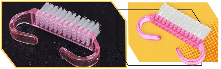 SZCZOTECZKA DO USUWANIA PYŁU Z PAZNOKCI RĄK SZCZOTKA MANICURE RÓŻOWA 100szt Stan opakowania oryginalne